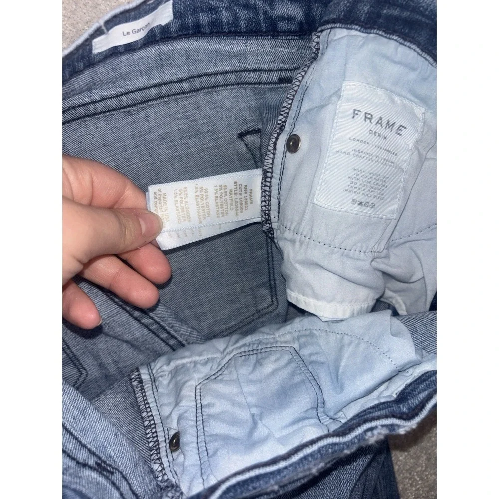 FRAME Le Garcon Light Wash Boyfriend Jeans Tapered‎ Straight Leg Size 29